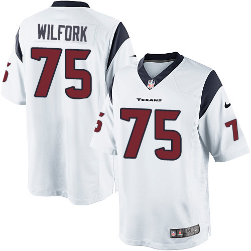 Youth Limited Vince Wilfork Nike Jersey White Road - #75 NFL Houston Texans